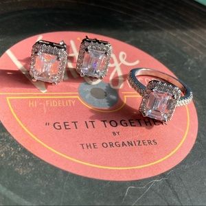 Bridal Jewelry Set - Ring & Earrings